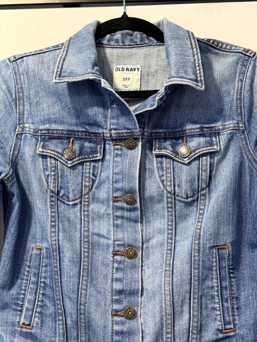 Old Navy Light Blue Denim Cropped Jean Jacket